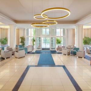 Die Reception des Hotels Olympia